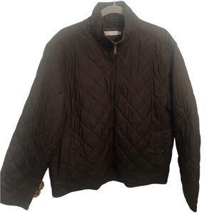 Alex Cannon Chocolate Quilted Large Zip Up Barn jacket